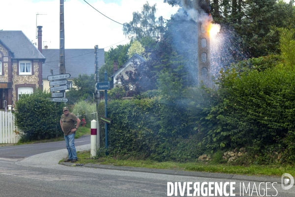 Incendie electrique,photo du jour