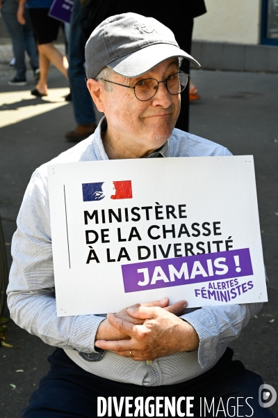 Manifestation féministe contre l extreme droite, à Paris