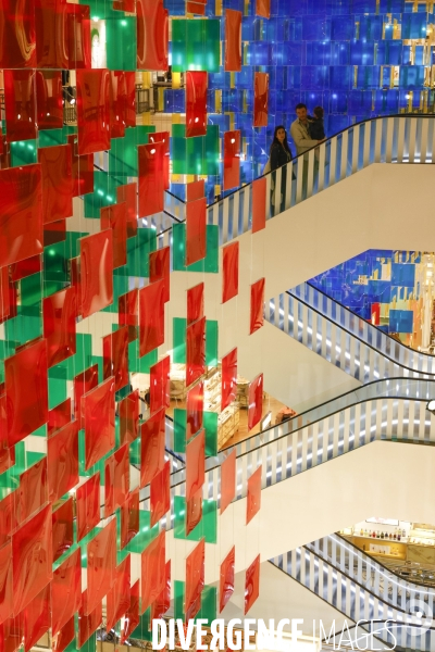 Aux beaux carres par daniel buren au bon marche