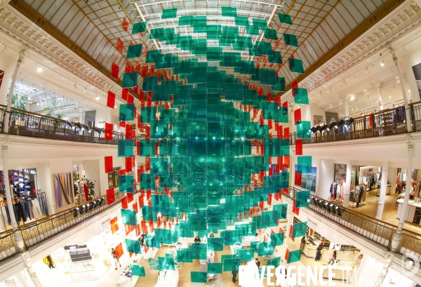 Aux beaux carres par daniel buren au bon marche