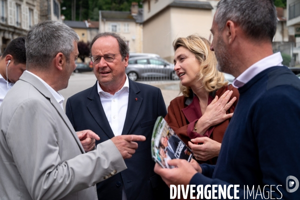 Julie Gayet est venue soutenir François Hollande pour les élections législatives.