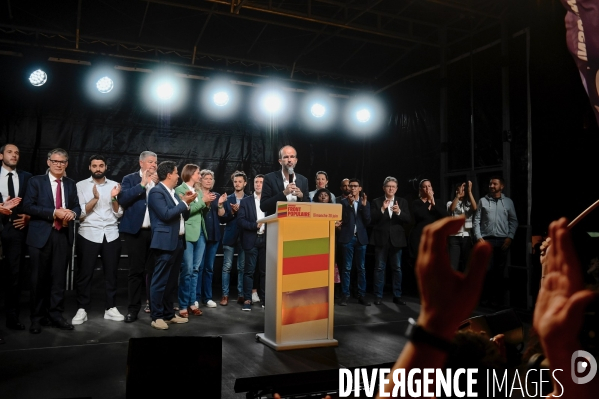 Elections legislatives 2024/ Soiree electorale du premier tour du Nouveau Front Populaire