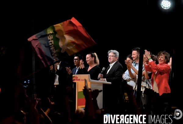 Elections legislatives 2024/ Soiree electorale du premier tour du Nouveau Front Populaire