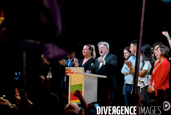 Elections legislatives 2024/ Soiree electorale du premier tour du Nouveau Front Populaire