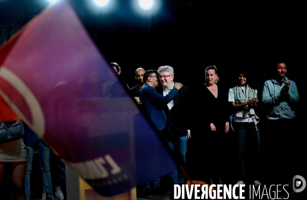 Elections legislatives 2024/ Soiree electorale du premier tour du Nouveau Front Populaire
