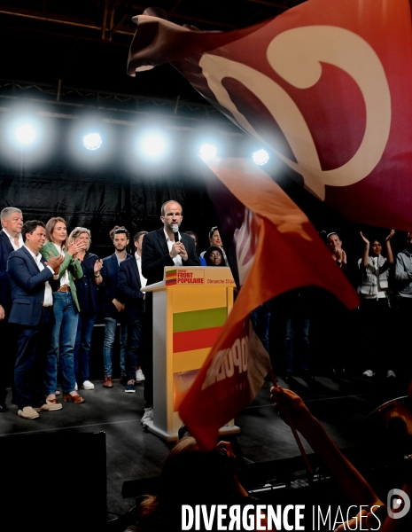 Elections legislatives 2024/ Soiree electorale du premier tour du Nouveau Front Populaire