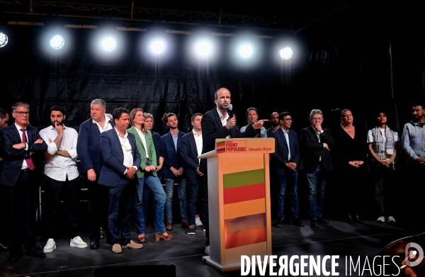 Elections legislatives 2024/ Soiree electorale du premier tour du Nouveau Front Populaire