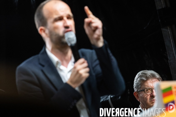 Soiree electorale du 1er tour des legislatives du Nouveau Front Populaire