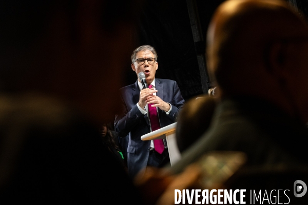 Soiree electorale du 1er tour des legislatives du Nouveau Front Populaire
