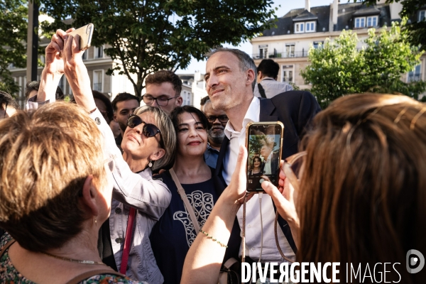Dernier meeting de Raphaël Glucksmann avant les législatives.