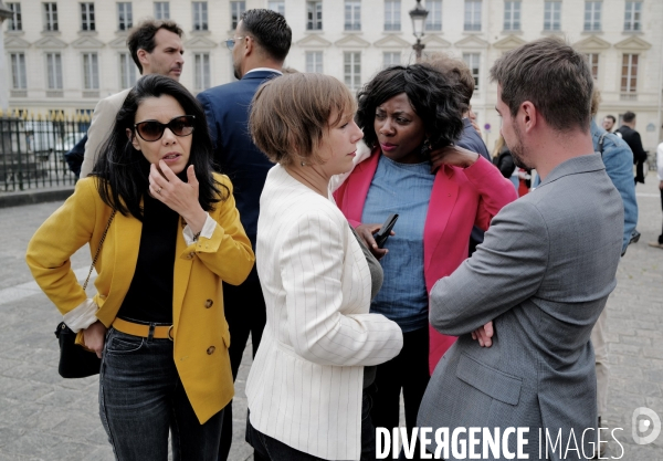 Elections legislatives / Rentrée des nouveaux deputés du Nouveau Front Populaire à l Assemblée Nationale