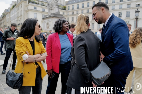 Elections legislatives / Rentrée des nouveaux deputés du Nouveau Front Populaire à l Assemblée Nationale