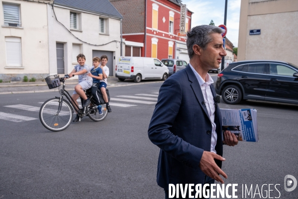François Ruffin, campagne des législatives.