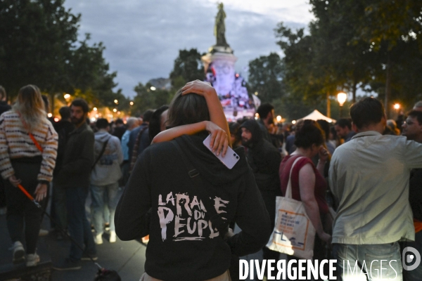 2e tour des legislatives 2024. Le Rassemblement de la place de la République