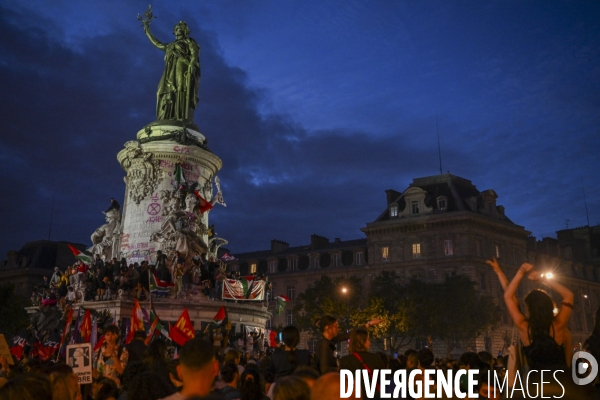 2e tour des legislatives 2024. Le Rassemblement de la place de la République