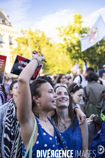 2nd Tour des legislatives : Rassemblement place de la Republique