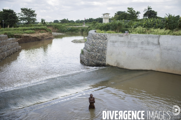 Le canal sur la riviere massacre, sujet de discorde entre haiti et republique dominicaine.