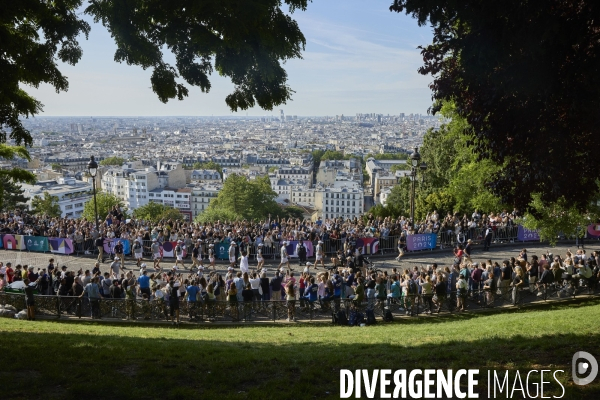 Parcours de la flamme Olympique à Paris