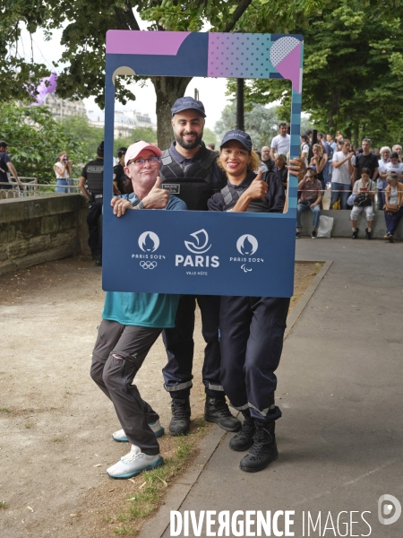 Autour du Parcours de la flamme Olympique à Paris