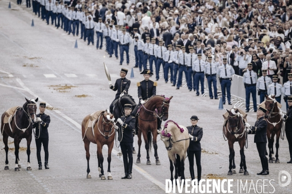 Défilé du 14 juillet sur l’avenue Foch.