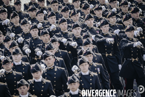 Défilé du 14 juillet sur l’avenue Foch.