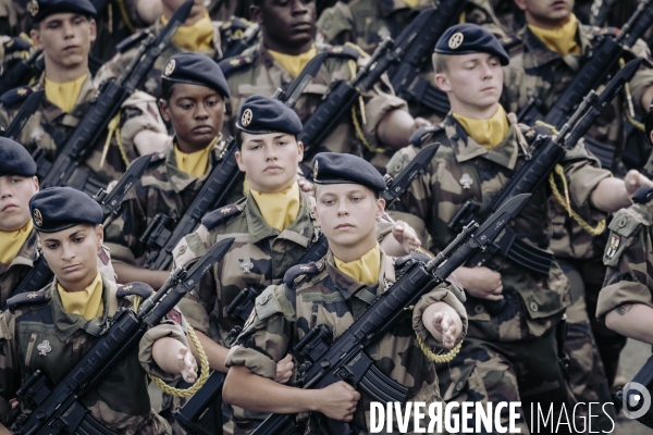 Défilé du 14 juillet sur l’avenue Foch.