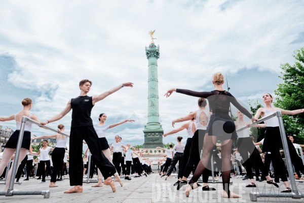 Flamme olympique - cours de danse / Ballet de l Opéra national de paris