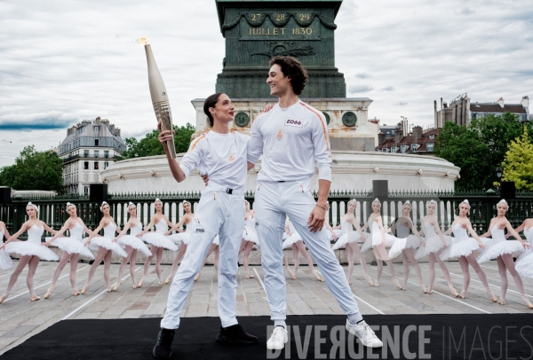 Flamme olympique - cours de danse / Ballet de l Opéra national de paris