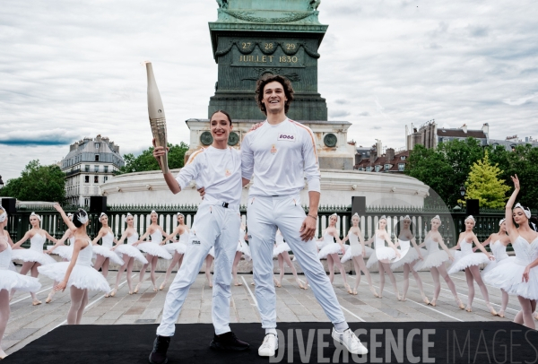 Flamme olympique - cours de danse / Ballet de l Opéra national de paris