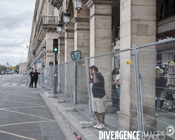 Zone grise zone rouge Paris à 2 jours de l’ouverture des jeux olympiques.