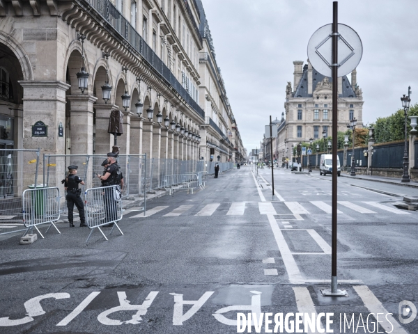 JO, 2024,  la rue de Rivoli  fermée à toute circulation
