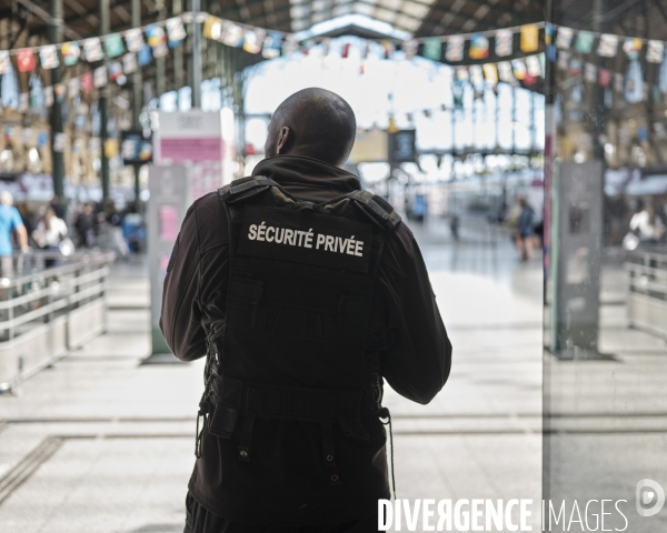 JO, 2024, gare du nord, agent de sécurité privé
