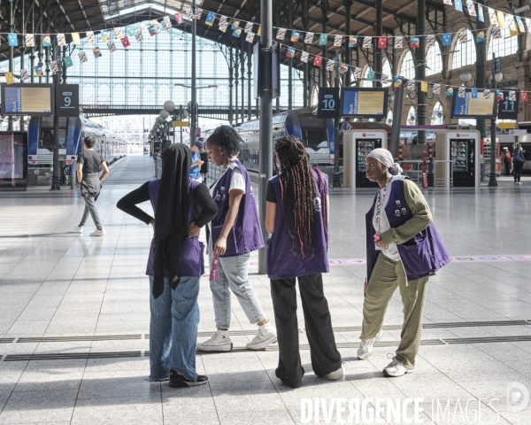 JO, 2024, gare du nord, jeune agents d’accueil et d’orientation
