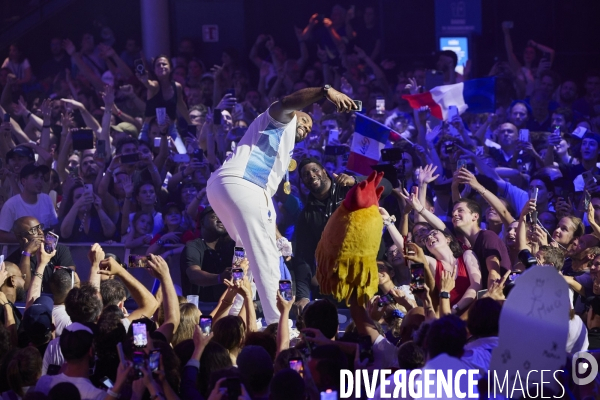 Celebration des judokas medaillés  au Club France