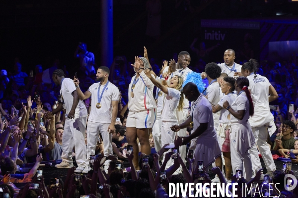 Celebration des judokas medaillés  au Club France