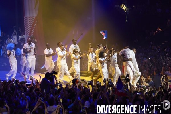 Celebration des judokas medaillés  au Club France