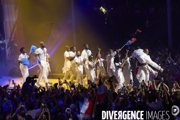 Celebration des judokas medaillés  au Club France