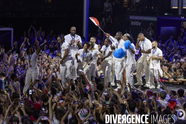 Celebration des judokas medaillés  au Club France