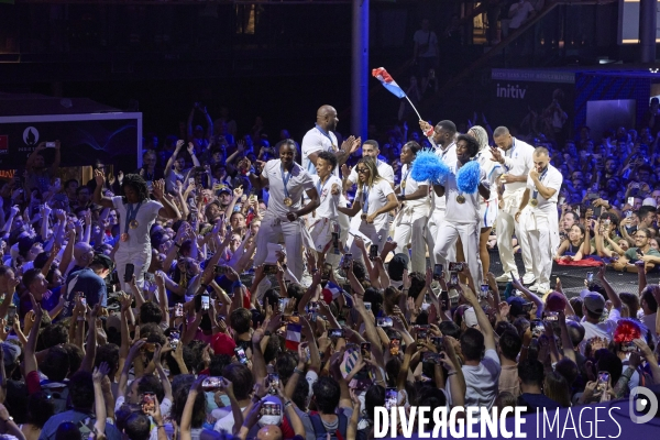 Celebration des judokas medaillés  au Club France