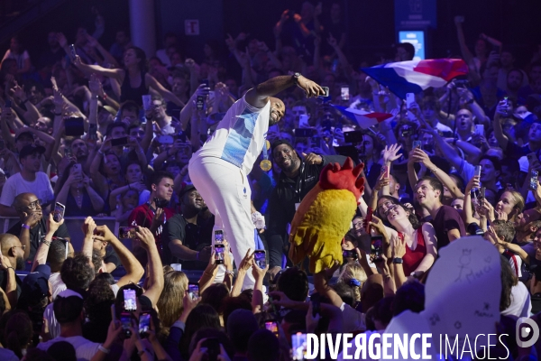 Celebration des judokas medaillés  au Club France