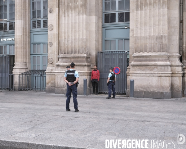 Paris JO 2024,  interpellation d’une personne sur le parvis de la Gare du Nord