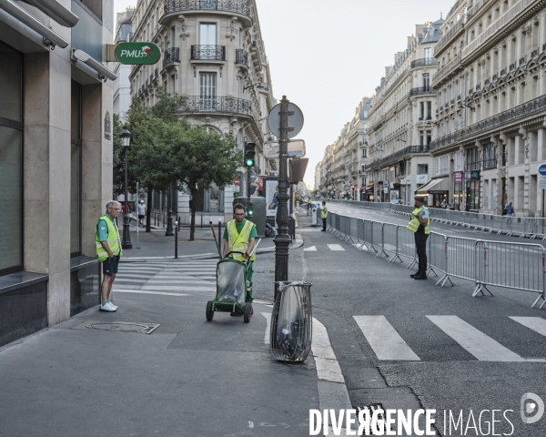 Paris JO 2024, quelques instants avant le passage du marathon masculin.