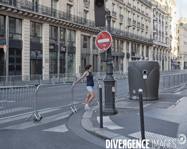 Paris JO 2024, quelques instants avant le passage du marathon masculin.