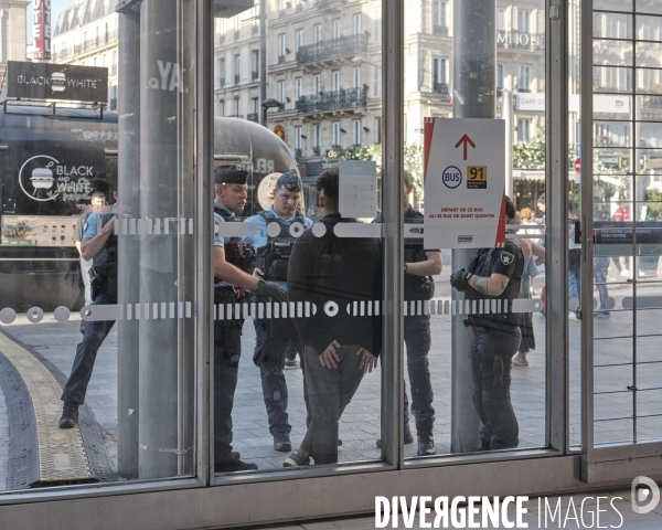 Paris JO 2024,  interpellation d’une personne sur le parvis de la Gare du Nord