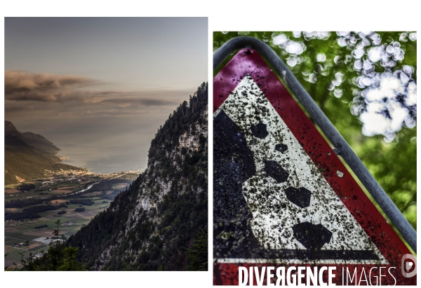 Eboulements en montagne (illustration)