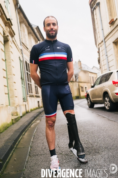 La paratriathlète Cédric Denuzière