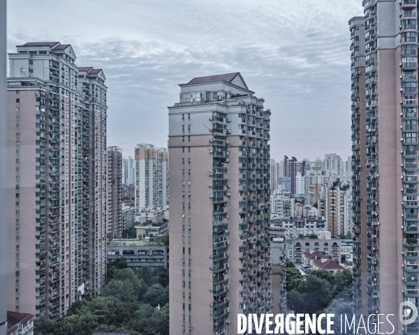 Shanghaï, quartier  Huangpu vu de l’hôtel Pullman