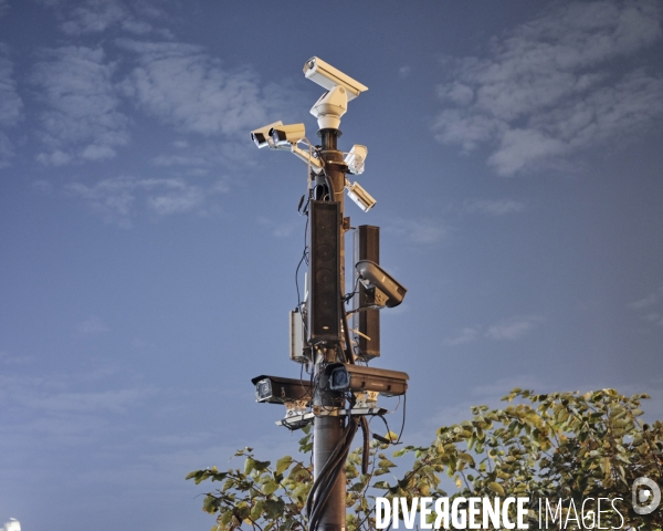 Shanghaï, caméras de surveillance dans le quartier du Bund
