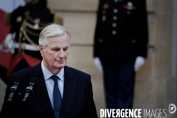 Passation de pouvoir entre Gabriel Attal et Michel Barnier