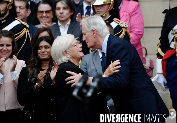 Passation de pouvoir entre Gabriel Attal et Michel Barnier